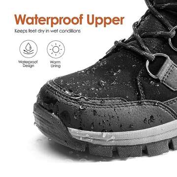 DREAM PAIRS Waterproof Snow Boots for Women, Faux Fur Cozy Warm Insulated Winter Boots Lace Up Mid-C...