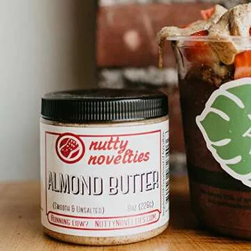 Nutty Novelties Classic Almond Butter - High Protein, Sweet Almond Butter - No Added Sugar - All-Natural, Pure Almond Butter Free of Cholesterol & Preservatives - Vegan Almond Butter - 30 Ounces