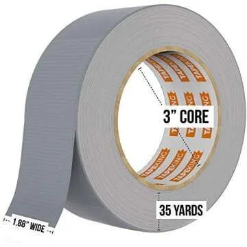 Tape King Silver Duct Tape,1.88 Inch x 35 Yards (3 Pack) - for Home Improvement Projects & Home Repairs