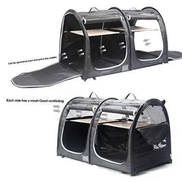 Mispace Portable Twin Compartment Cat Condo for Travel