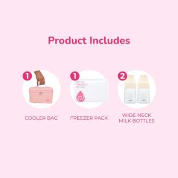 Spectra Baby USA - Pink Cooler Set with Ice Pack and 2 Bottles