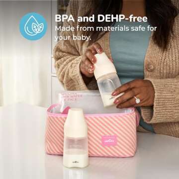 Spectra Baby USA - Pink Cooler Set with Ice Pack and 2 Bottles