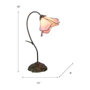 Dale Tiffany TT101307 Poelking Table Lamp, 19.00x12.00x12.00, Chocolate Bronze
