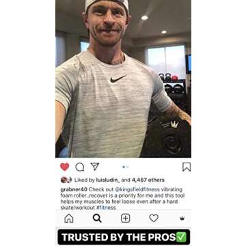 Kingsfield Spark Vibrating Foam Roller, 4 Speeds, 3 Hr Rechargeable Lithium-ion Battery