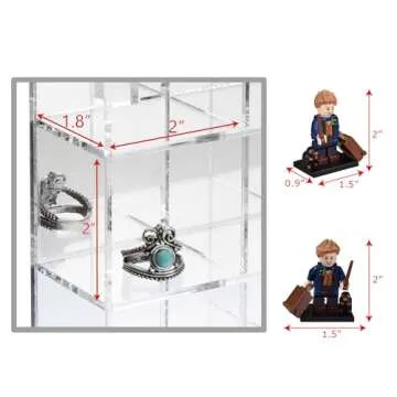 Ikee Design Acrylic Display Case for Collectibles, 25 Compartments