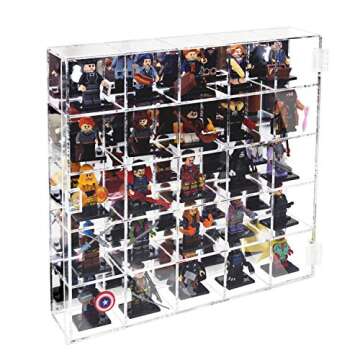 Ikee Design Acrylic Display Case for Collectibles, 25 Compartments