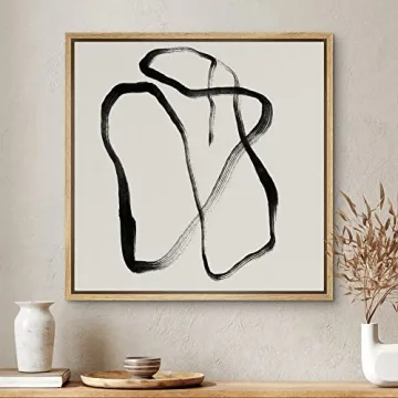 SIGNWIN Geometric Framed Canvas Print Modern Art Wall Decor