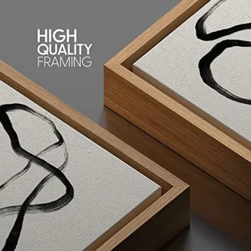 SIGNWIN Geometric Framed Canvas Print Modern Art Wall Decor