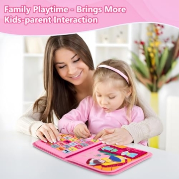 Vlllik Busy Board Montessori Toys for 1-6 Year Old Toddler, Birthday Gift for Boys Girls, Busy Book for Plane Car Travel, Preschool Learning Activities Educational Toy for Learning Fine Motor Skills