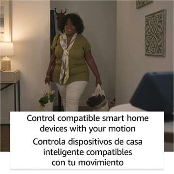 Echo Show 8 (2nd Gen, 2021 release) | International Version with US Power Adaptor | HD smart display with Alexa and 13 MP camera | Charcoal