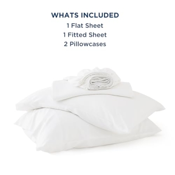 Bedsure Cooling Sheets for King Size Bed, 4 Pcs Blend of Rayon Derived from Bamboo Linen Sheets, 15" Deep Pockets, Silky Ultra Soft Breathable for Hot Sleepers - White