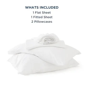 Bedsure Cooling Sheets for King Size Bed, 4 Pcs Blend of Rayon Derived from Bamboo Linen Sheets, 15" Deep Pockets, Silky Ultra Soft Breathable for Hot Sleepers - White