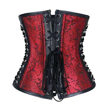 Kimring Steampunk Gothic Corset for Hourglass Figure