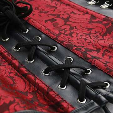 Kimring Steampunk Gothic Corset for Hourglass Figure