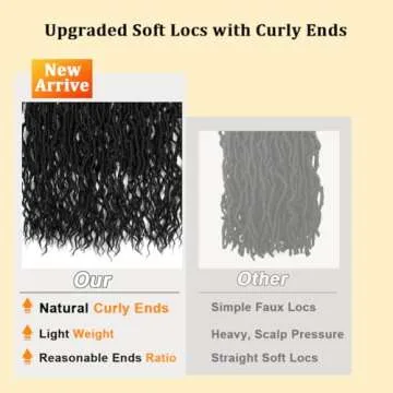 Faux Locs Crochet Hair (26 Inch) XCRUIQO Soft Locs with Curly Ends Goddess Locs Synthetic Boho Crochet Faux Locs for Women Pre Looped (7 Packs, 1B#)
