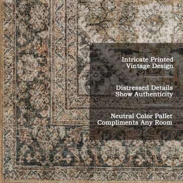 nuLOOM Hillstone Rug - Vintage Charm Meets Modern Durability