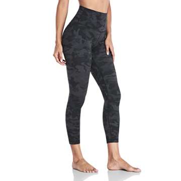 HeyNuts Hawthorn Athletic High Waisted Yoga Leggings for Women - Soft Workout Pants Compression 7/8 ...