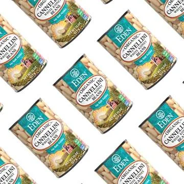 Eden Organic Cannellini Beans, 15 oz Can (6-Pack), No Salt Added, Non-GMO, Gluten Free, Vegan, Kosher, U.S. Grown, Heat and Serve, Macrobiotic, White Kidney Beans, Italian White Beans, Fagioli, Italian Kidney Bean