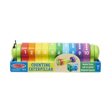 Melissa & Doug Counting Caterpillar - Classic Wooden Toy With 10 Colorful Numbered Segments