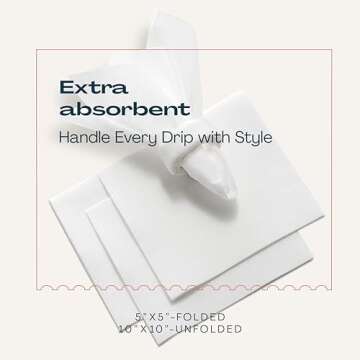 200 Linen-Feel Disposable Cocktail Napkins for Events
