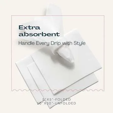 200 Linen-Feel Disposable Cocktail Napkins for Events