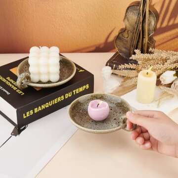 Elegant OLYCRAFT Ceramic Candlestick Holders for Home Decor