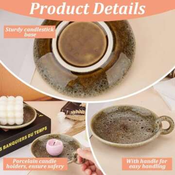 Elegant OLYCRAFT Ceramic Candlestick Holders for Home Decor