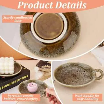 Elegant OLYCRAFT Ceramic Candlestick Holders for Home Decor