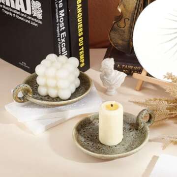 Elegant OLYCRAFT Ceramic Candlestick Holders for Home Decor