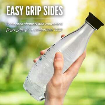 2 Glass Bottles for (NOT INTERCHANGEABLE WITH PLASTIC) SodaStream Aqua Fizz, Crystal and Penguin Carbonating Sparkling Water Machines