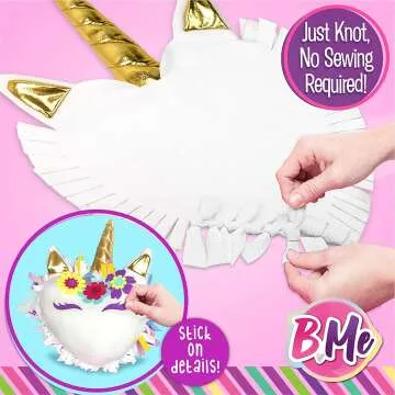 Unicorn Pillow DIY Kit for Girls - No Sew Craft
