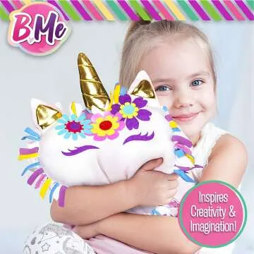 Unicorn Pillow DIY Kit for Girls - No Sew Craft