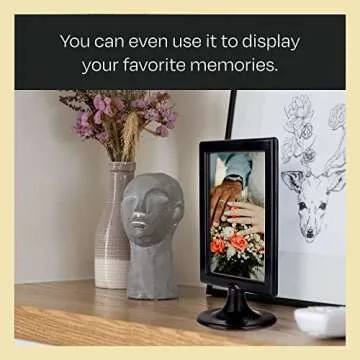 ALBEN Double Sided Standing Picture Frames - (Black, 10 count) 4x6 Inch Pedestal Photo Frame with Inserts and Base - 2 Sided Frame for Vertical Display
