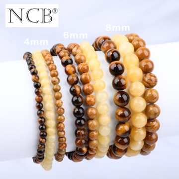 Natural Gemstone Stretch Bracelets for Meditation and Style