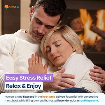 SunnyBay Microwave Heating Pad, Microwavable Heated Neck and Shoulder Wrap with Lavender, Soothing Pillow Hot & Cold Bean Bag, Aroma Warmer for Pain Relief, 26x5 Inches, 2.5 lbs, Purple