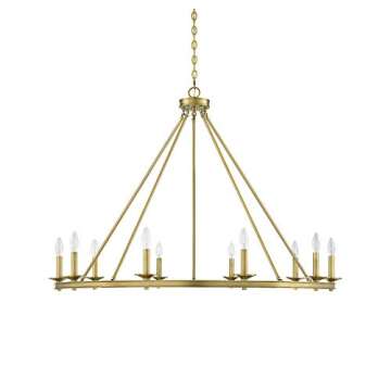 Elegant Savoy House Middleton Chandelier | 10-Light Brass