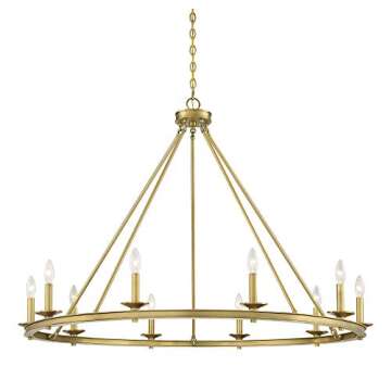 Elegant Savoy House Middleton Chandelier | 10-Light Brass