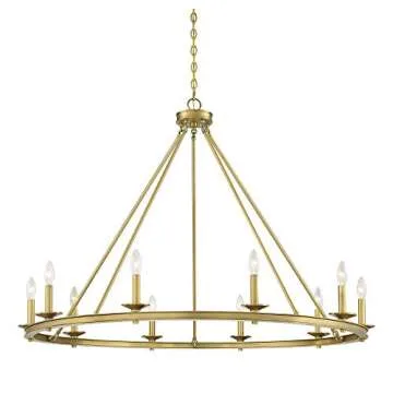 Elegant Savoy House Middleton Chandelier | 10-Light Brass