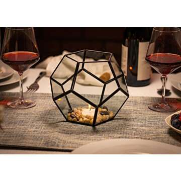 KooK Glass Terrarium for Plants and Candles, Stylish Decor