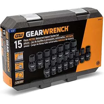 Durable GEARWRENCH 1/2-Inch Socket Set with 15 Pieces