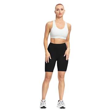 VALANDY 5 Pack High Waisted Biker Shorts for Women - 8" Buttery Soft Workout Yoga Training Shorts for Summer