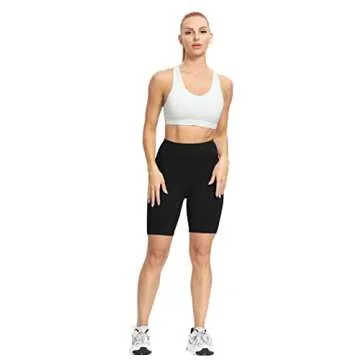 VALANDY 5 Pack High Waisted Biker Shorts for Women - 8" Buttery Soft Workout Yoga Training Shorts for Summer