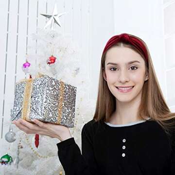 Jaciya Headbands for Women 10 Pack Velvet Knotted Turban Headband Wide Hairbands Girls Hair Accessories Diademas para Mujer