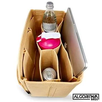 AlgorithmBags design for LV Neverfull NF GM Luxury Purse Organizer Insert Shaper Liner Divider, Tan