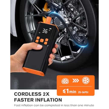 Zeee Portable Tire Inflator with LCD Display, 150PSI