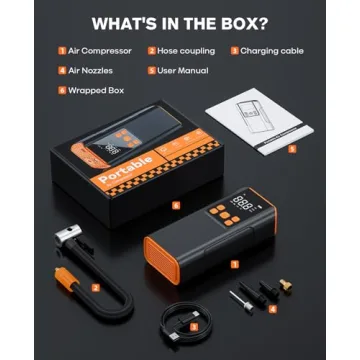 Zeee Portable Tire Inflator with LCD Display, 150PSI