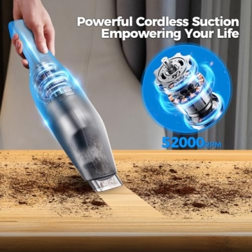 Lightweight Cordless Handheld Vacuum with Powerful Suction
