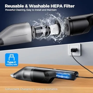 Lightweight Cordless Handheld Vacuum with Powerful Suction