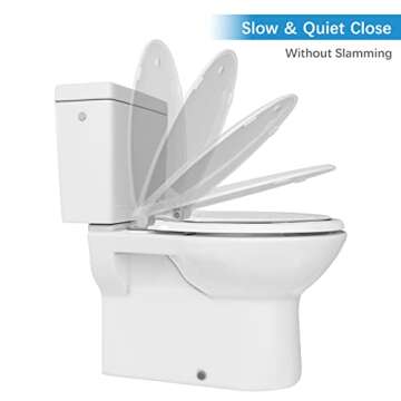Toilet Seat, Elongated Toilet Seat with Toddler Seat Built in, Potty Training Toilet Seat Elongated ...