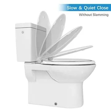 Toilet Seat, Elongated Toilet Seat with Toddler Seat Built in, Potty Training Toilet Seat Elongated ...